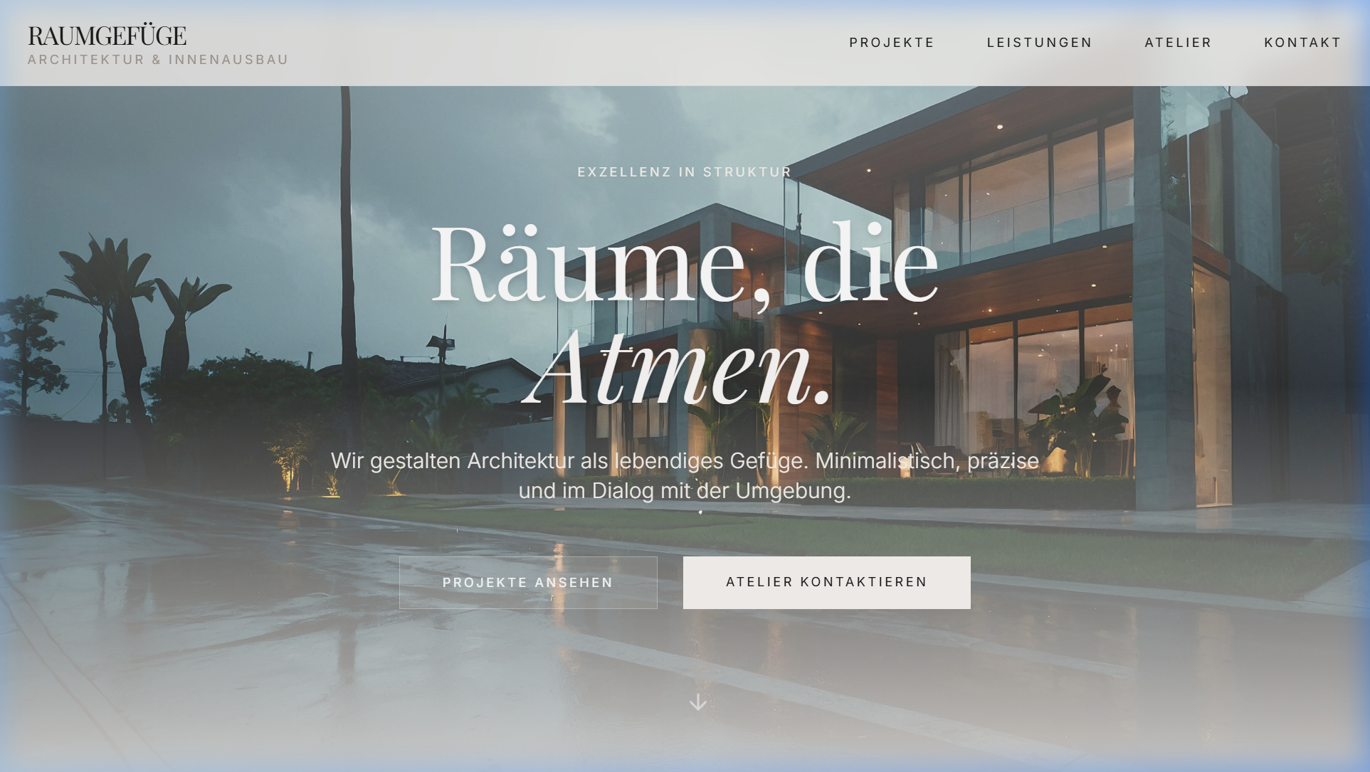 Screenshot von Raumgefüge Architektur
